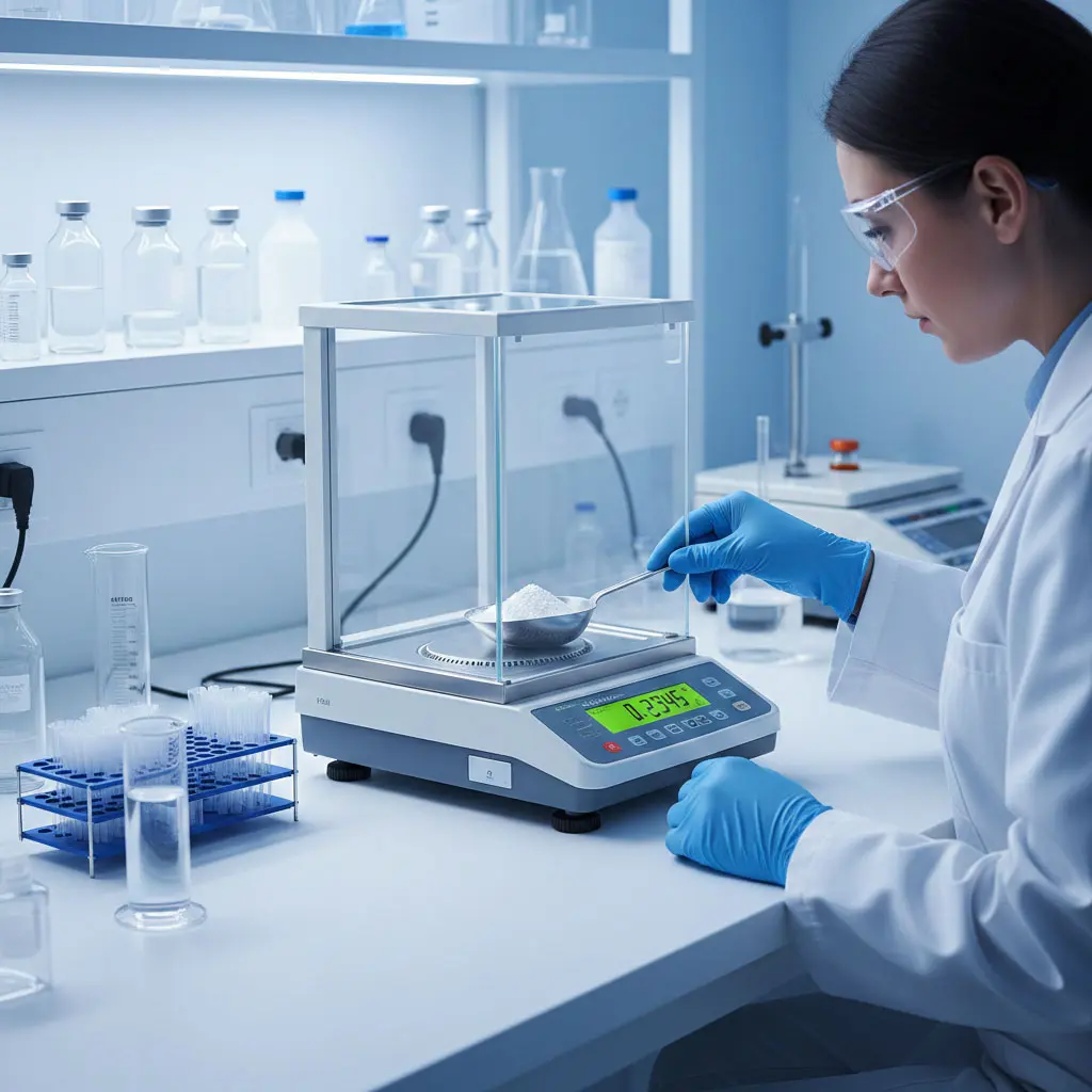 Balances de précision en laboratoire et pharmacie
